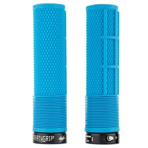 DMR Paire de grips deathgrip flangeless thin bleu