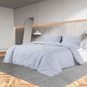 VidaXL Ensemble de housse de couette Gris 200x220 cm Microfibre légère