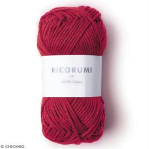 Rico Design Fil à crocheter en coton - Ricorumi - Rouge vin - 25 g