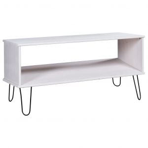 Image de VidaXL Table basse New York Range Blanc Bois de pin massif