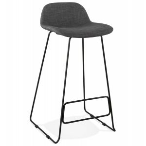 Image de Alter Ego Tabouret de bar design 'MOSKOW' noir style industriel avec pieds en métal noir