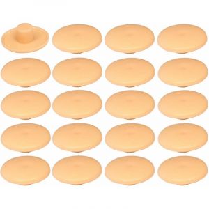 Cyclingcolors 20x Cache vis en plastique 4 x 2,7 x 11,8mm Confirmat Meuble Capuchon Bouchon Trou Protection Universel, beige hêtre