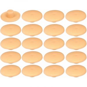 Cyclingcolors 20x Cache vis en plastique 4 x 2,7 x 11,8mm Confirmat Meuble Capuchon Bouchon Trou Protection Universel, beige hêtre