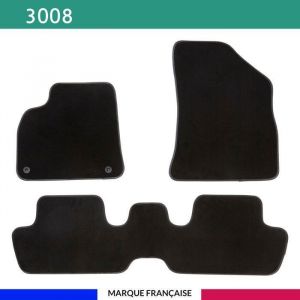 Tapis de voiture - Sur Mesure pour 3008 (2009 - 2016) - 3 pièces - Tapis de sol antidérapant pour automobile