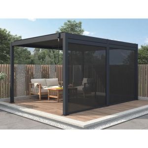 Rideau rétractable pour pergola bioclimatique - L3,67 x H2,05 m - VIADANA