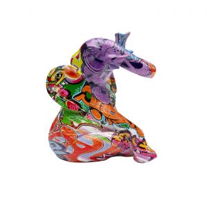 Kare Design Deco Statuette Elefant Zirkus Graffit (2/Set), Multicolore, Statue d'animal Moderne, idée Cadeau, Accessoires décoratifs, décoration de Chambre, décoration d'intérieur, Salon, Chambre à