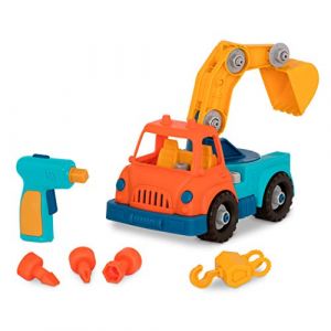 Battat B. toys - Camion-Grue &agrave; emporter - Camion-Grue &agrave; emporter - Jouet STIM - Avantages pour Le d&eacute;veloppement - 3 Ans et +