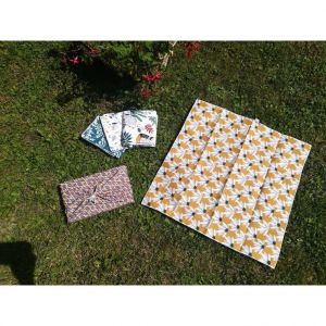 Alterosac Emballage cadeau r&eacute;utilisable en tissu Furoshiki petit mod&egrave;le 50x50 cm