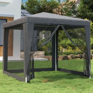 Image de VidaXL Tente de f&ecirc;te 4 parois lat&eacute;rales en maille Anthracite 2.5x2.5 m