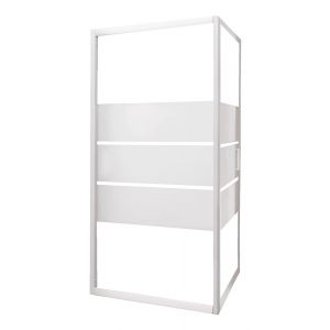 ONDEE - Fa&ccedil;ade MISSI - Retour fixe 90x185x0,4cm - Verre tremp&eacute; - Finitions blanc