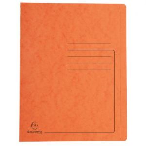 Image de Exacompta 39994E - Chemise à lamelle 24x32, carte lustrée 355 g/m², coloris orange