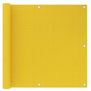 Écran de balcon brise pare vue protection confidentialité 90 x 300 cm PEHD jaune 02_0010199
