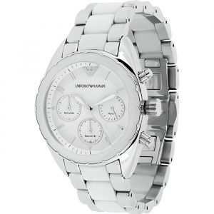 Emporio Armani Montre Femme en Acier argent&eacute;e