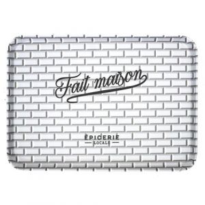 Plateau de Service Brooklyn 42cm Noir & Blanc