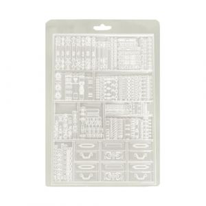 Stamperia - Soft Mould A5 for Scrapbooking, Albums, Bullet Journals and More, Suitable for Soft Clay, Ceramic Powder and More, Perfect for Hobbies, Crafts and Gifting (Venice, City of Art - Books)