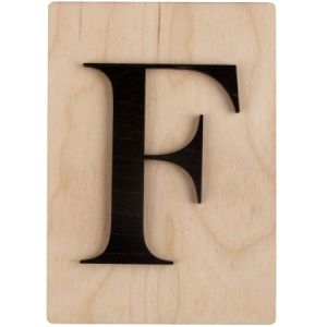 Rayher Lettres en bois déco façon Scrabble - 14,9 x 10,5 cm - F