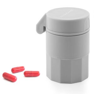 Innova Goods Boite &agrave; pilule pour couper et broyer les m&eacute;dicaments 5-en-1 fivlok