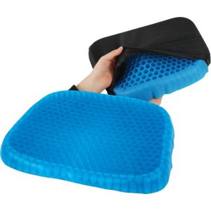 nexxtpc Coussin de siège en gel - Coussin en gel avec housse lavable - Gel de qualité médicale - Base antidérapante - Soutient le dos - Ventilation et fraîcheur