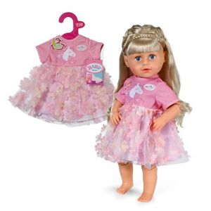 Zapf Creation BABY born Robe à Fleurs avec Licorne 43 cm pour poupée de 43 cm