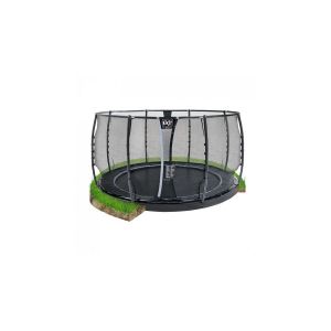 Image de Exit Toys Dynamic trampoline enterré au niveau du sol ø427cm avec filet de sécurité - noir