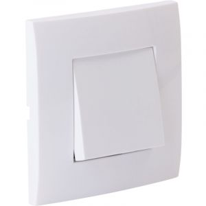 Zenitech Bouton poussoir encastré + plaque de finition Kalya - Blanc