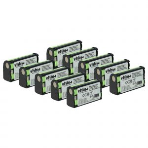 Vhbw 10x Batterie compatible avec Sennheiser EW 145 G3, EW 152 G2, EW 152 G3, EW 145 G4 casque audio, &eacute;couteurs sans fil (1500mAh, 2,4V, NiMH)