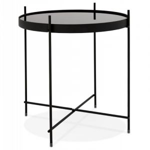 Image de Table d'Ap Ronde Pliable "Minois" 45cm Noir Prix