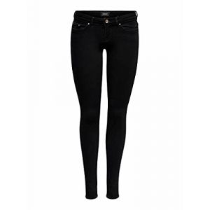 Only Onlcoral Life SL SK Power Azg3659 Noos Pantalon, Jean Noir, 26W x 32L Femme
