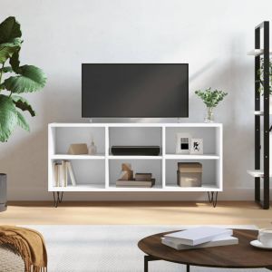 VidaXL Meuble TV blanc 103,5x30x50 cm bois d'ing&eacute;nierie 826988