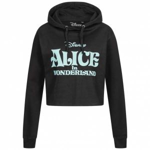 Alice au pays des merveilles Cropped Femmes Sweat à capuche POLHC268BLK