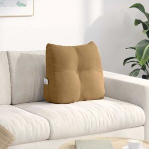 VidaXL Coussin De Dos Marron 45 X 24 X 50 Cm Velours