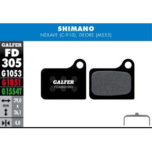 Galfer Plaquettes de Frein Standard Shimano Deore NEXAVE 2017