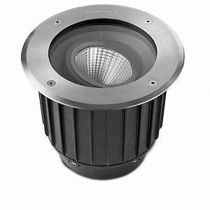 Spot Gea Cob LED, 16W, encastrable, acier inoxydable, al ini et verre