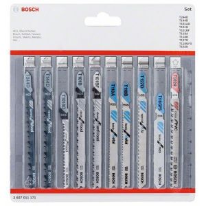 Bosch Lames de scie sauteuse All in One, jeux de 10 pièces - 2607011171