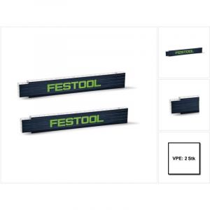 Festool 2x Mètre pliant Mât à maillons en bois 2 m 10 maillons (201464 )