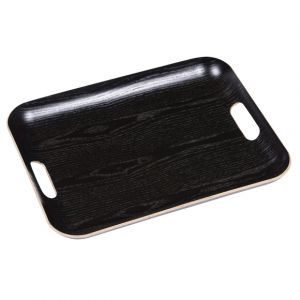 Table passion Plateau rectangle 45x36 cm en bois noir