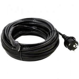 AS - Schwabe Anti-gel câble chauffant - 20 m câble chauffant anti-gel avec thermostat - 230 V, 50/60 Hz câble chauffant avec fiche de sécurité - 15 W/m câble chauffant anti-gel - IP44 - noir I 67015
