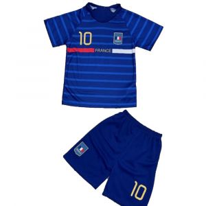 Ensemble Short Et Maillot De Foot France Enfant N&deg;10 Dor&eacute;