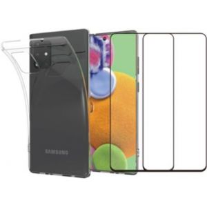 EssentielB Pack Samsung A51 Coque + Verre trempé x2