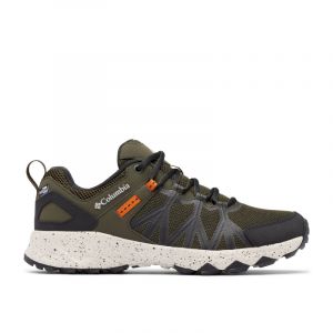 Columbia Peakfreak 2 Outdry, Chaussures de Trekking et de randonnée imperméables à Taille Basse, Deep Olive/Desert Sun,