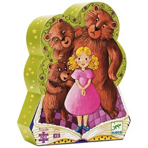Djeco Puzzle silhouette: Boucle d'or et les trois ours 24 pi&egrave;ces
