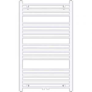 Radiateur de Salle de Bain Sèche-Serviette 100x60cm Radiateur Tubulaire Vertical Chauffage à Eau Chaude Blanc - Blanc - Sogood