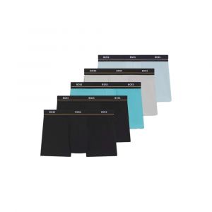 Boss Effect Boxer Essential noir pur bleu gris (5 unités) - S