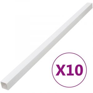 VidaXL Goulotte de c&acirc;ble 50x25 mm 10 m pvc