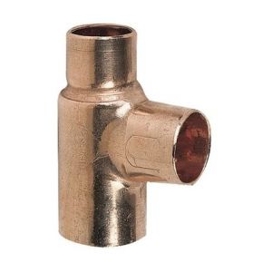 Viega T&eacute; cuivre r&eacute;duit &agrave; souder - diam&egrave;tre 54-28-54