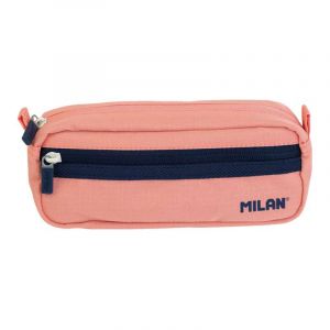 Trousse rectangulaire 2 fermetures éclair série 1918 Rose