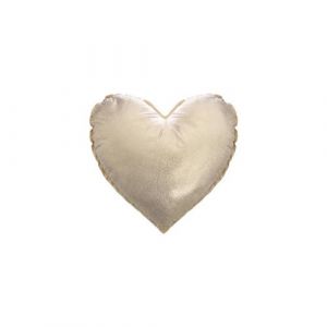 AC-Déco Coussin coeur effet satiné - 37 x 37 cm - Doré - Livraison gratuite - Doré
