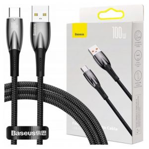 Baseus Câble de charge rapide flexible et durable USB-A - USB-C 100W 1m noir