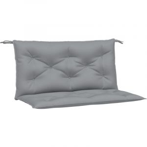 VidaXL Lot de 2 Coussins de Banc de Jardin, Revêtement de Banc avec Jeux de Cordes, Coussin d'Extérieur Imperméable, Gris 100x50x7 cm Tissu Oxford