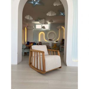 Menzzo Hanah Home - Fauteuil à bascule pour enfant Kidi - Blanc
